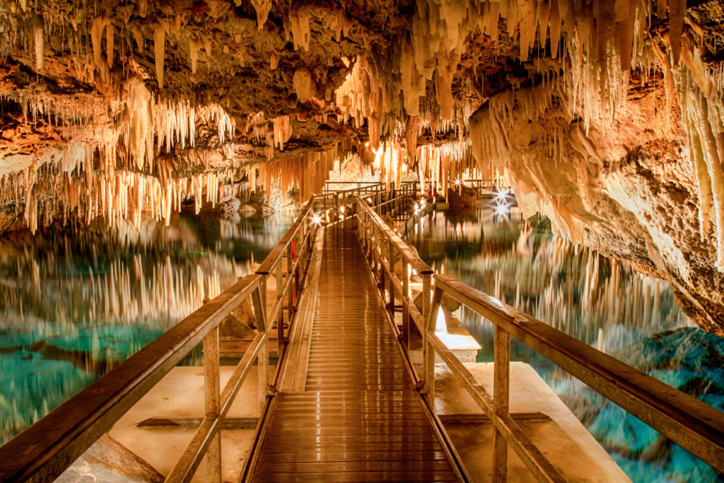 Featured in Students Fare's blog article "Top Cave Explorations for Your Class," which shows the Crystal Caves in Bermuda