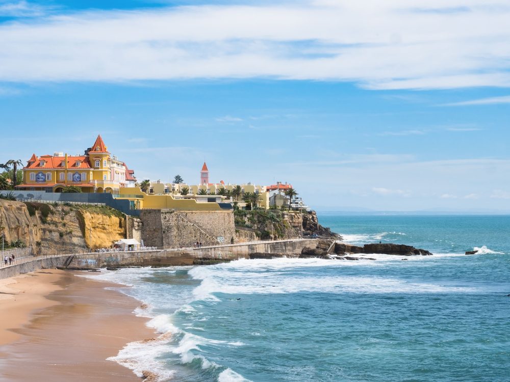 Estoril coastline near Lisbon in Portugal.