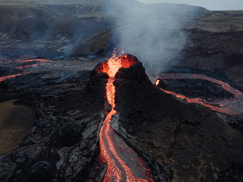 A travel tour of the Fagradalsfjall Volcano erupting in Grindavíkurbær, Iceland.